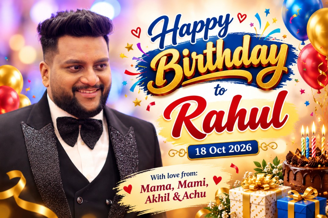 Happy Birthday to Rahul Udayan
